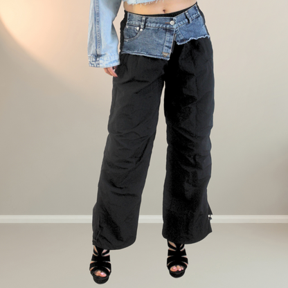 Pantalon negro con tejano