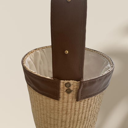 Cesta Verano - Tejida a mano 100% paja toquilla