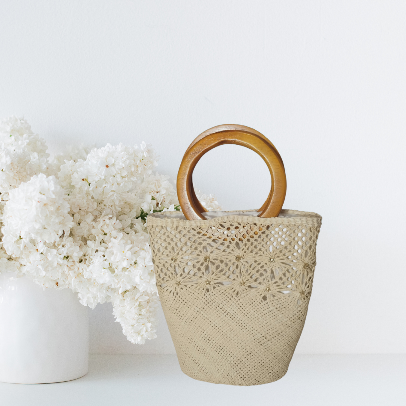 Bolso Croché con paja toquilla