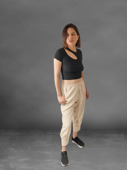 Pantalón Bombacho Beige